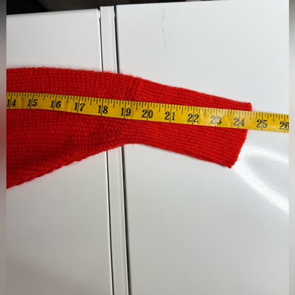 Zara Women’s Red Cropped Ruffled Knit Sweater Sz S - Picture 11 of 12